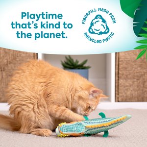 SmartyKat Crazed Croc Refillable Kicker Cat Toy & Catnip Tube