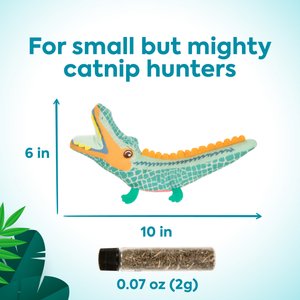 SmartyKat Crazed Croc Refillable Kicker Cat Toy & Catnip Tube
