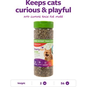 SmartyKat Silvervine Cat Attractant Catnip, 2-oz canister