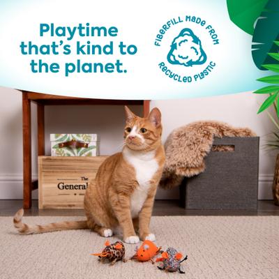Show full view: SmartyKat Instincts Safari Sneakers HappyNip Silvervine & Catnip Plush Cat Toys & Launcher Cat Toy, 3-pack & 1 count slide 7 of 10