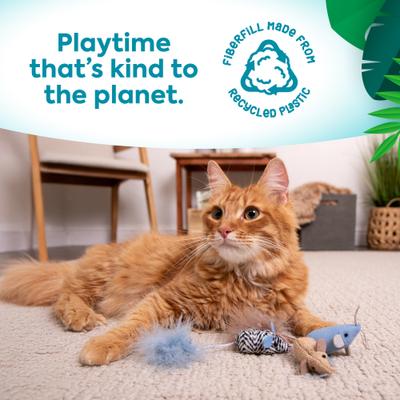 Show full view: SmartyKat Instincts Catnip Caravan HappyNip Silvervine Toss & Bat Plush Mice Cat Toys, 3-pack slide 7 of 9