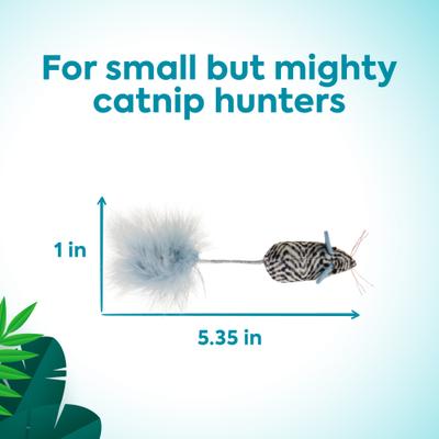 Show full view: SmartyKat Instincts Catnip Caravan HappyNip Silvervine Toss & Bat Plush Mice Cat Toys, 3-pack slide 4 of 9