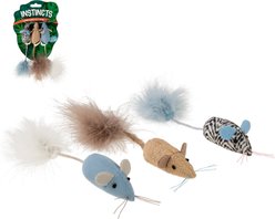 SmartyKat Instincts Catnip Caravan HappyNip Silvervine Toss & Bat Plush Mice Cat Toys, 3-pack