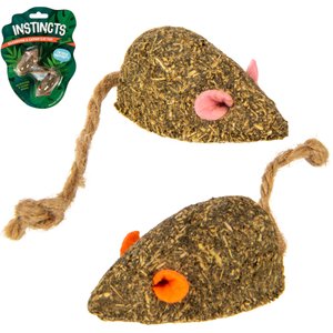 SmartyKat Instincts Mouser Mayhem HappyNip Silvervine & Catnip Compressed Cat Toy, set of 2