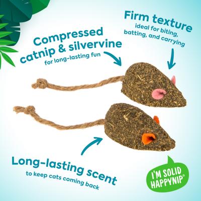 Show full view: SmartyKat Instincts Mouser Mayhem HappyNip Silvervine & Catnip Compressed Cat Toy, set of 2 slide 2 of 8