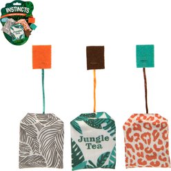 SmartyKat Instincts Tricky Tea HappyNip Silvervine & Catnip Filled Toss & Bat Cat Toys, 3-pack