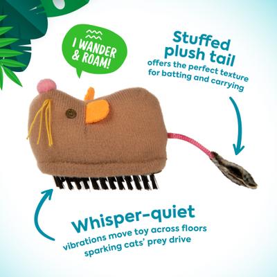 Show full view: SmartyKat Instincts Meandering Mouse Motion Battery Powered Plush Cat Toy slide 2 of 9