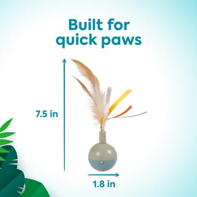 Show full view: SmartyKat Instincts Rowdy Ribbons Electronic Motion Spinning Ball Cat Toy slide 3 of 8