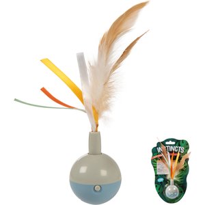 SmartyKat Instincts Rowdy Ribbons Electronic Motion Spinning Ball Cat Toy