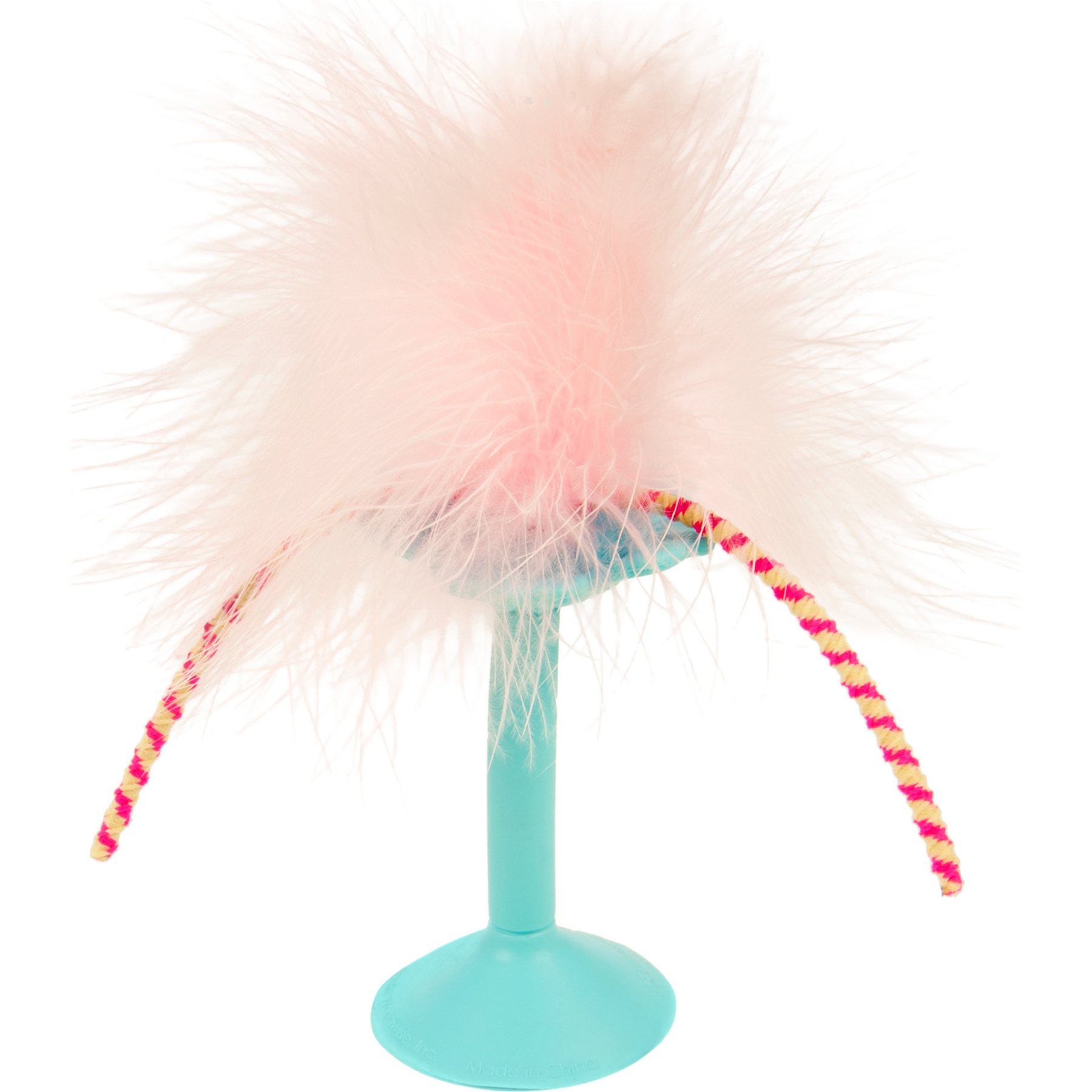 SmartyKat Window Wobbler 2 in 1 Suction Cup Window & Floor Cat Toy, Turquoise, Medium