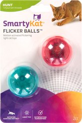SmartyKat Flicker Balls Electronic Light Ball Cat Toy, Multicolor, Small, 2 count