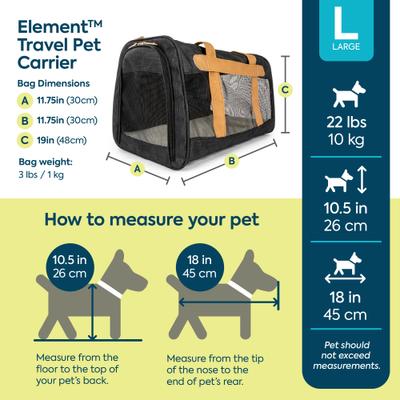 Show full view: Sherpa Element Dog & Cat Carrier, Medium, Black slide 4 of 7
