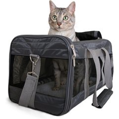 Sherpa Original Deluxe Airline-Approved Dog & Cat Carrier Bag, Charcoal, Large