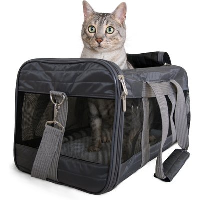 Sherpa Original Deluxe Airline-Approved Dog & Cat Carrier Bag, Charcoal, Large, Sherpa