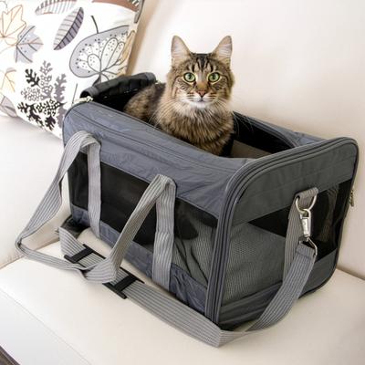 Show full view: Sherpa Original Deluxe Airline-Approved Dog & Cat Carrier Bag, Charcoal, Medium slide 7 of 11