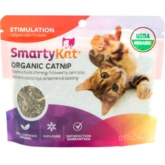 SmartyKat USDA Certified Organic Catnip Cat Attractant, 0.5-oz pouch