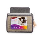 SmartyKat Scratch Scroll Sisal & Carpet Curled Cat Scratcher with Feather Toy, Color Varies