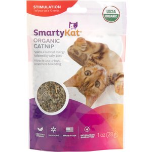 SmartyKat USDA Certified Organic Catnip Cat Attractant, 1-oz bag