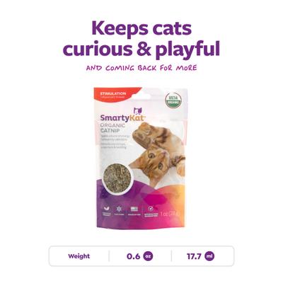 Show full view: SmartyKat USDA Certified Organic Catnip Cat Attractant, 1-oz bag slide 5 of 12