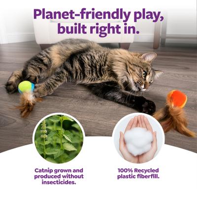 Show full view: SmartyKat Flutter Balls Feathery Cat Toy slide 5 of 9