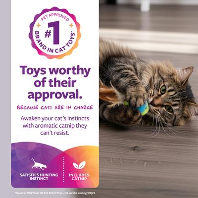 Show full view: SmartyKat Flutter Balls Feathery Cat Toy slide 2 of 9