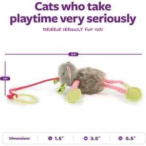 SmartyKat Bouncy Mouse Interactive Teaser Cat Toy, Color Varies
