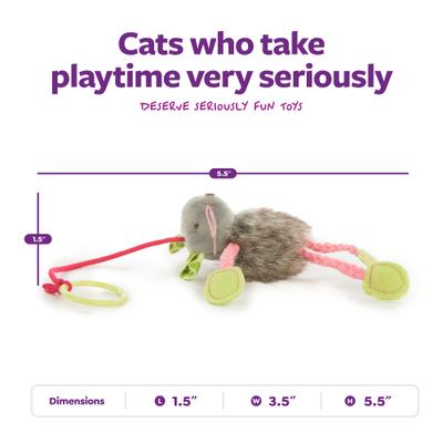 Show full view: SmartyKat Bouncy Mouse Interactive Teaser Cat Toy, Color Varies slide 3 of 9