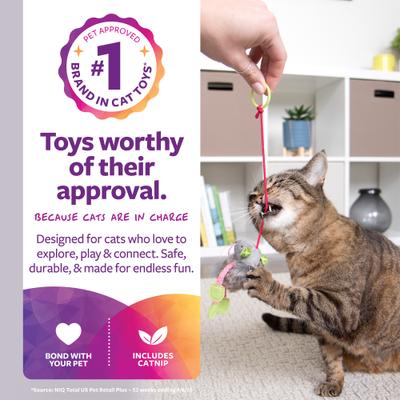 Show full view: SmartyKat Bouncy Mouse Interactive Teaser Cat Toy, Color Varies slide 2 of 9