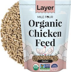 Mile Four 16% Organic Pellet Layer Chicken & Duck Feed, 2-lb bag