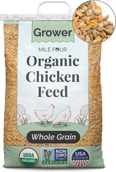 Mile Four 18% Organic Whole Grain Grower Chicken & Duck Feed, 23-lb bag