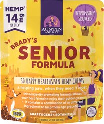 Austin and Kat Brady's All-in-1 Senior Support 14mg Broad Spectrum Hemp Chews Supplement for Dogs, 30 count