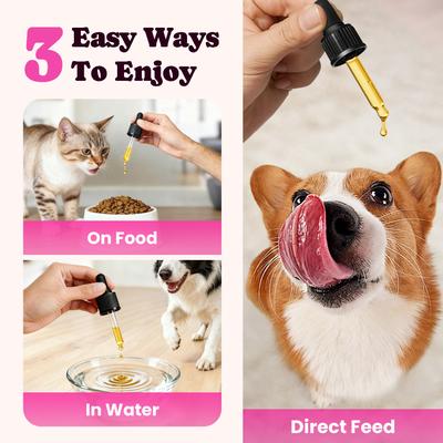 Show full view: BuddyCheer Premium Collagen Bacon Flavored Liquid Allergy Supplement for Dogs & Cats, 4-fl oz bottle slide 8 of 10