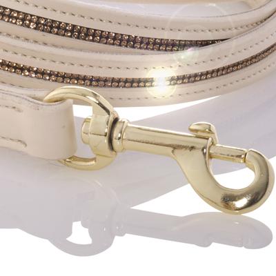 Show full view: Pet Passion Roxy The Crystal Bling Dog Leash, Alabaster, 6-ft long, 1-in wide slide 3 of 6