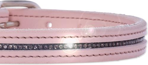 Show full view: Pet Passion Roxy The Crystal Bling Dog Collar, Blush, X-Small: 9 to 12-in neck, 3/4-in wide slide 3 of 9