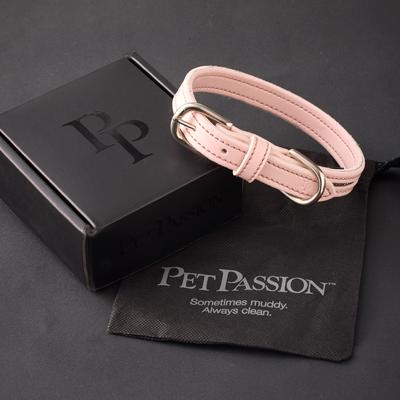 Show full view: Pet Passion Roxy The Crystal Bling Dog Collar, Blush, X-Small: 9 to 12-in neck, 3/4-in wide slide 5 of 9