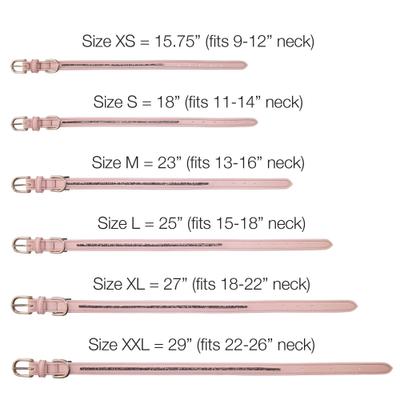 Show full view: Pet Passion Roxy The Crystal Bling Dog Collar, Blush, X-Small: 9 to 12-in neck, 3/4-in wide slide 8 of 9