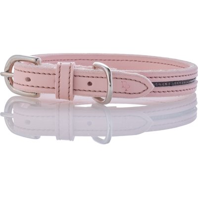 Pet Passion Pet Passion Roxy The Crystal Bling Dog Collar, Blush, X-Small: 9 to 12-in neck, 3/4-in wide