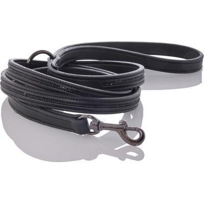 Pet Passion Pet Passion Roxy The Crystal Bling Dog Leash, Black Bling, 6-ft long, 1-in wide