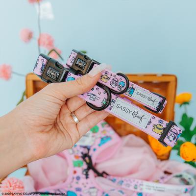 Show full view: Sassy Woof Hello Kitty & Friends Flower Festival Dog Collar, Medium:19.7-in neck, 3/4-in wide slide 5 of 7