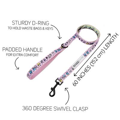 Show full view: Sassy Woof Hello Kitty & Friends Flower Festival Dog Leash, 5-ft long, 4/5-in wide slide 4 of 7