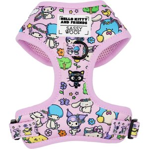 Sassy Woof Hello Kitty & Friends Flower Festival Adjustable Dog Harness, Medium: 18 to 25-in chest