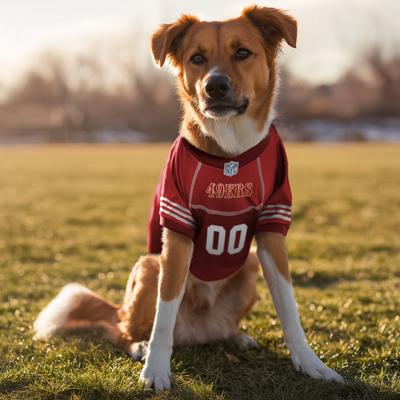 Show full view: Littlearth NFL Game Day Dog & Cat Jersey, San Francisco 49ers, Large slide 2 of 8