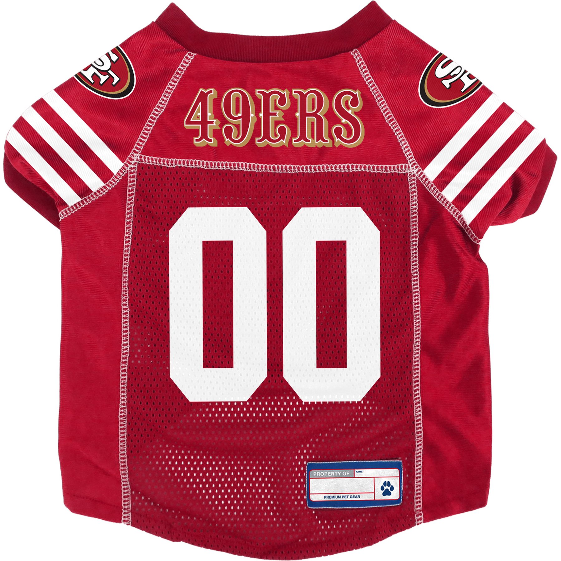 Littlearth NFL Game Day Dog & Cat Jersey, San Francisco 49ers, Medium