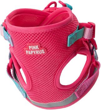 Show full view: Pink Papyrus Reflective Nylon Cat Harness & Leash Set, Pink, Small slide 2 of 10