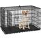 Show in main carousel: Yaheetech Foldable Wire Dog Crate with Divider, Black, 42 inch slide 1 of 7
