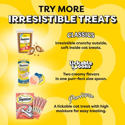 Show full view: Temptations Lickable Spoons Variety Pack Chicken, Salmon & Tuna Lickable Cat Treats, 0.353-oz spoon, 24 count slide 10 of 10