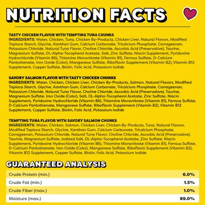 Show full view: Temptations Lickable Spoons Variety Pack Chicken, Salmon & Tuna Lickable Cat Treats, 0.353-oz spoon, 24 count slide 7 of 10