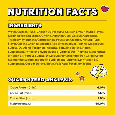 Show full view: Temptations Lickable Spoons Chicken Flavor with Tuna Chunks Lickable Cat Treats, 1.4-oz spoon, 4 count slide 7 of 10