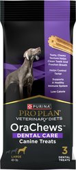 Purina Pro Plan Veterinary Diets Orachews Large Low Fat Chicken Adult Dental Dog Treats, 3 count slide 1 of 8