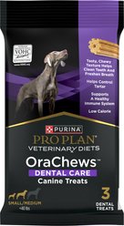 Purina Pro Plan Veterinary Diets Orachews Small & Medium Low Fat Chicken Adult Dental Dog Treats, 3 count slide 1 of 7